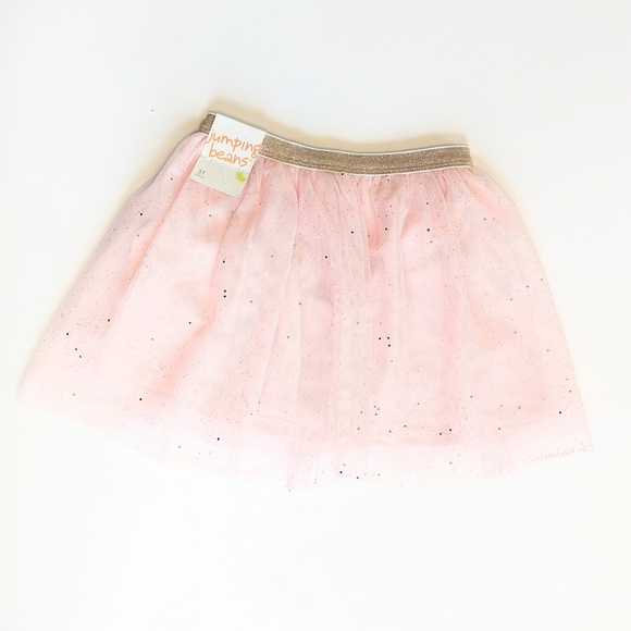 Girls Jumping Beans Pink Tulle Skort with Glitter - Picture 1 of 7